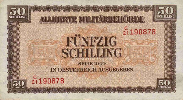 Front of Austria p109: 50 Schilling from 1944