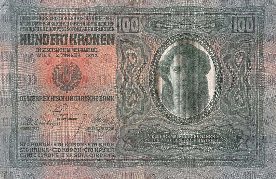 Front of Austria p12: 100 Kroner from 1912