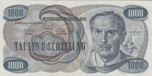 p140a from Austria: 1000 Schilling from 1961