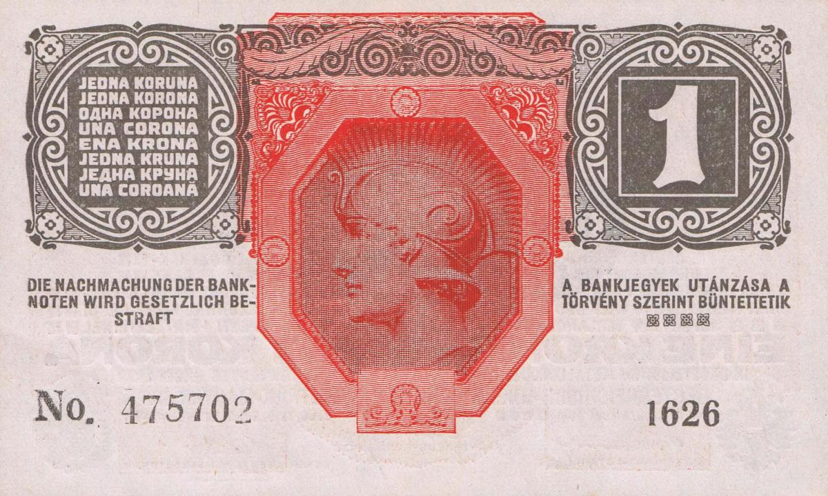 Back of Austria p20: 1 Krone from 1916