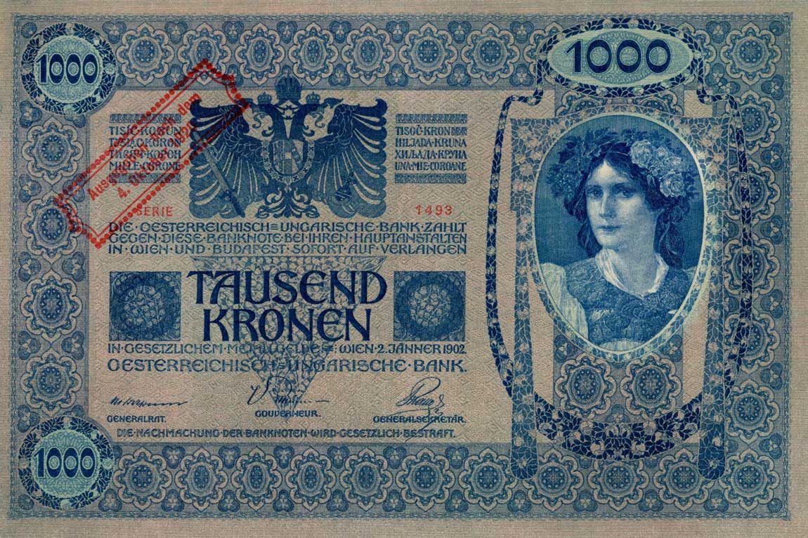 Front of Austria p48: 1000 Kroner from 1920