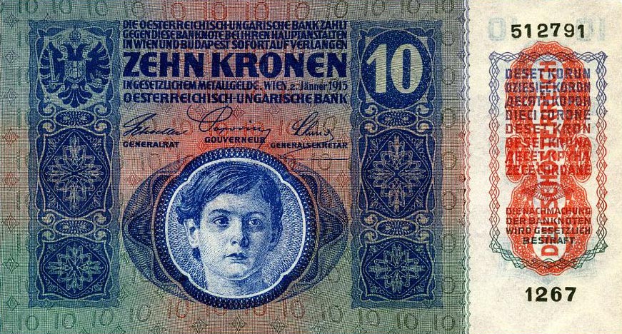 Front of Austria p51a: 10 Kroner from 1919