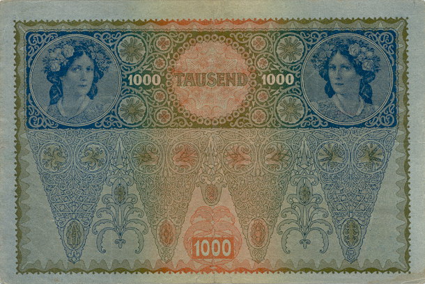 Back of Austria p60: 1000 Kroner from 1919