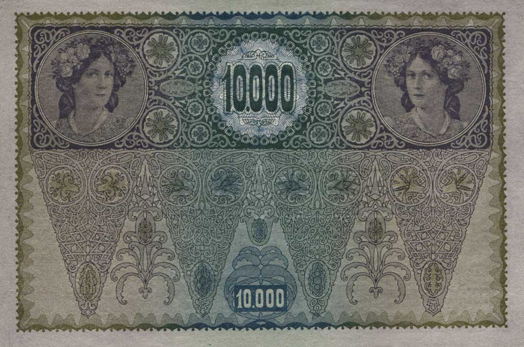 Back of Austria p62a: 10000 Kroner from 1919