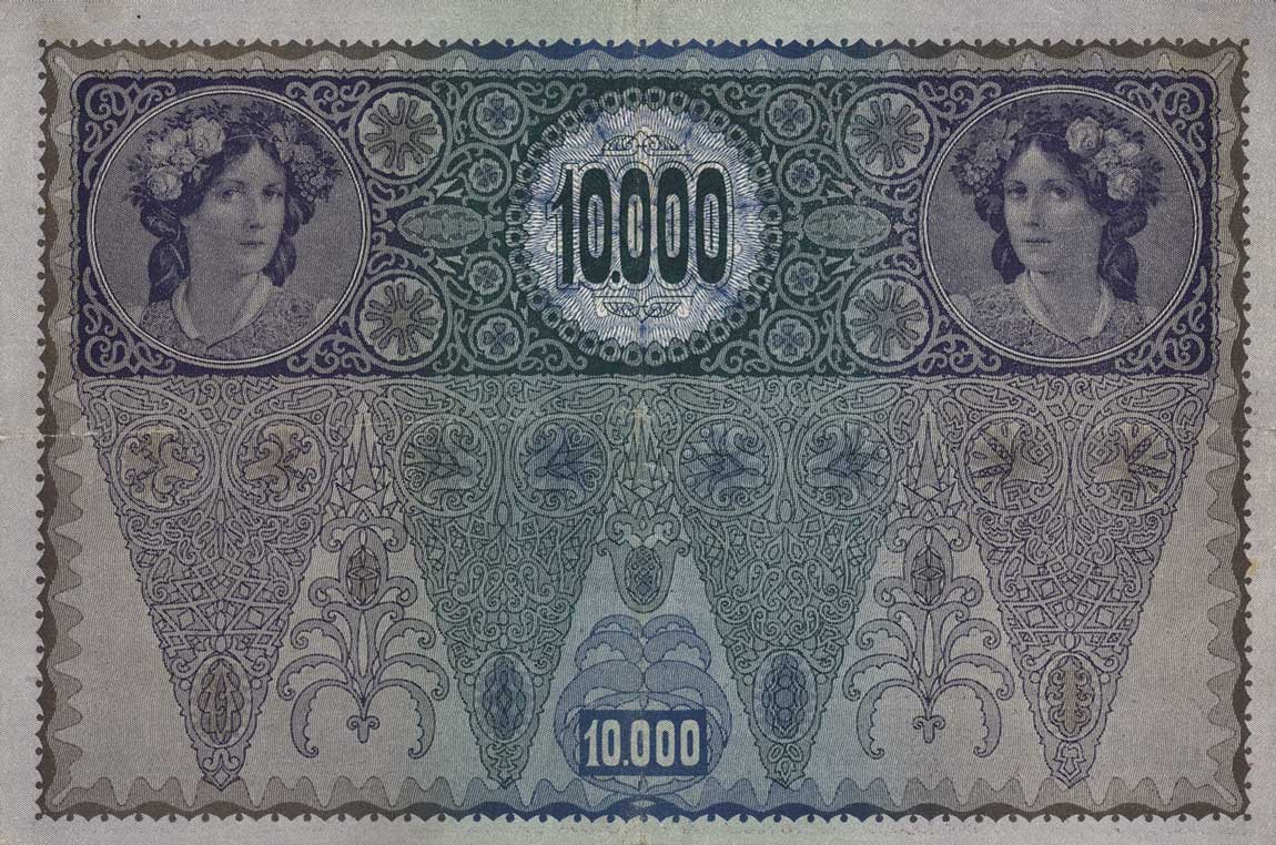 Back of Austria p66: 10000 Kroner from 1919