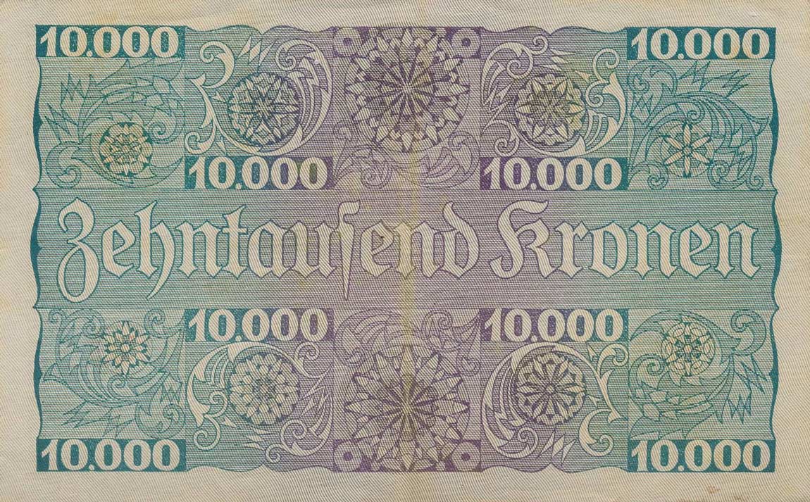 Back of Austria p87: 10000 Schilling from 1924