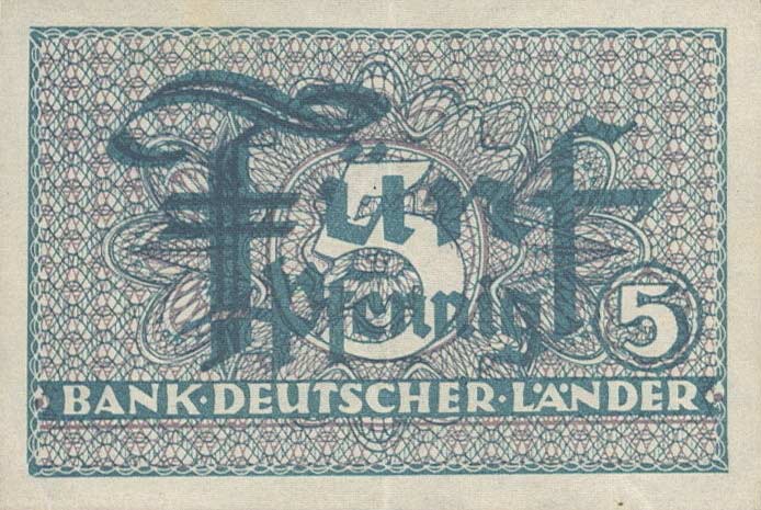 Front of German Federal Republic p11a: 5 Pfennig from 1948