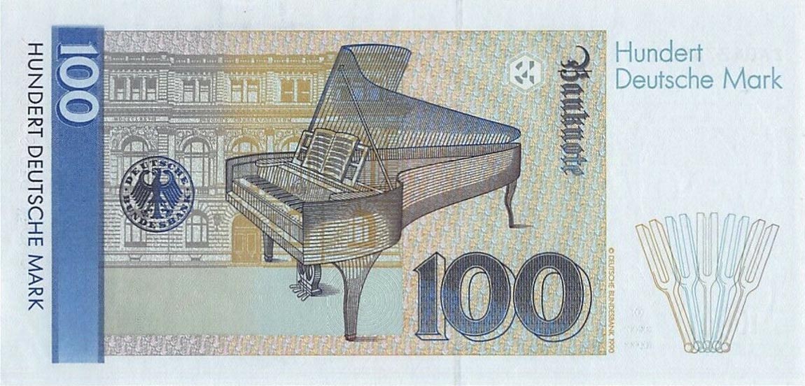 Back of German Federal Republic p41r: 100 Deutsche Mark from 1993