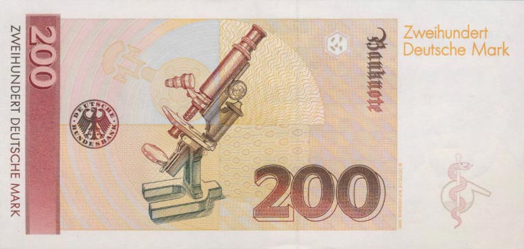 Back of German Federal Republic p42a: 200 Deutsche Mark from 1989