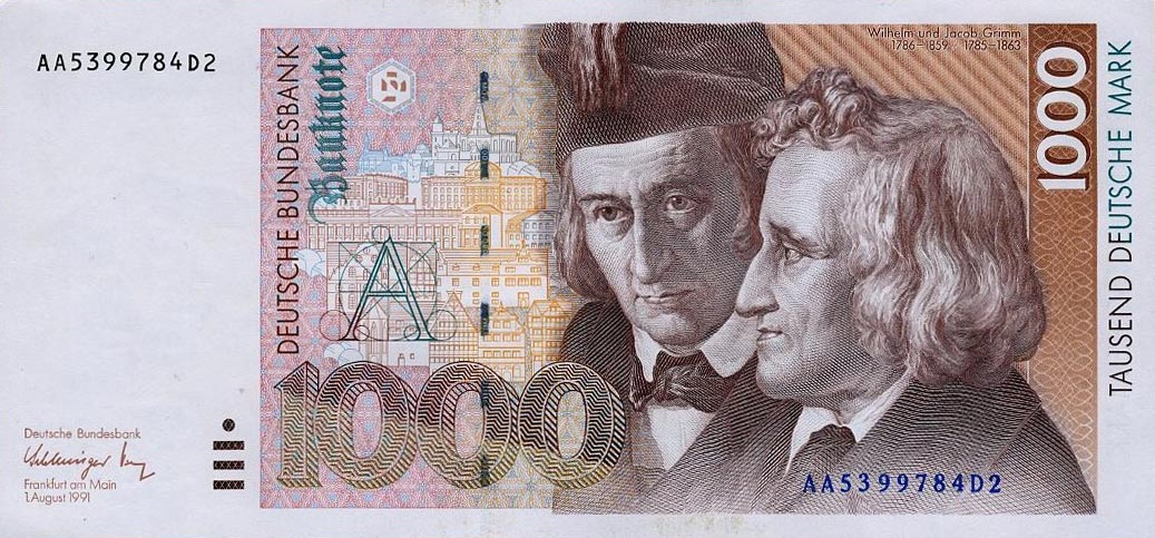 Front of German Federal Republic p44a: 1000 Deutsche Mark from 1991