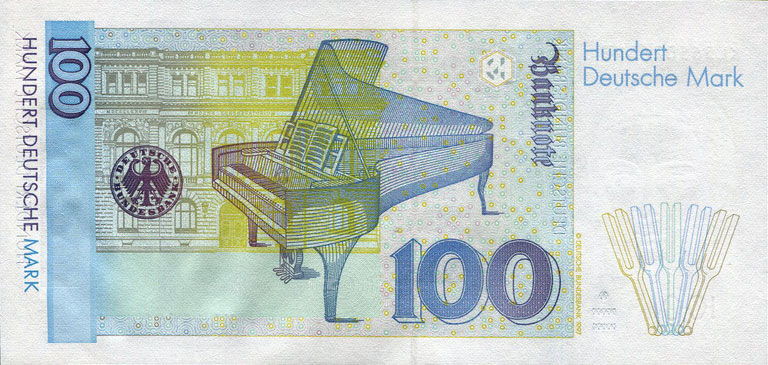 Back of German Federal Republic p46: 100 Deutsche Mark from 1996