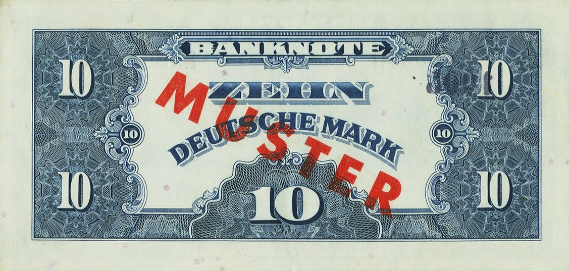 Back of German Federal Republic p5s2: 10 Deutsche Mark from 1948