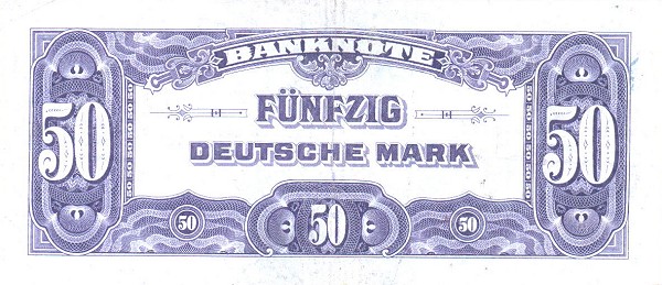 Back of German Federal Republic p7a: 50 Deutsche Mark from 1948