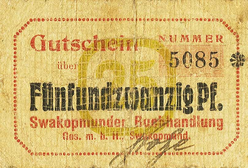 Front of German South West Africa p9: 25 Pfennig from 1916
