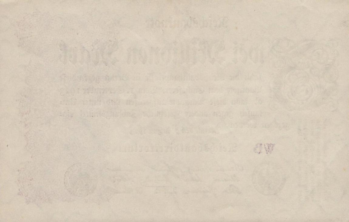 Back of Germany p104b: 2000000 Mark from 1923