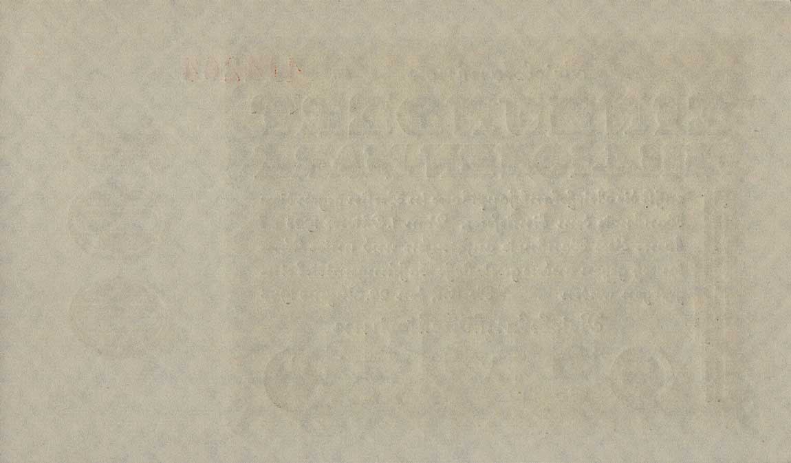 Back of Germany p107a: 100000000 Mark from 1923