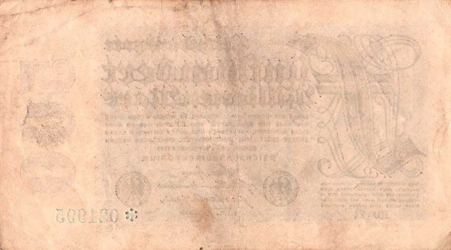 Back of Germany p110h: 500000000 Mark from 1923