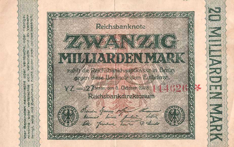 Front of Germany p118f: 20000000000 Mark from 1923