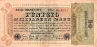 p120b from Germany: 50000000000 Mark from 1923