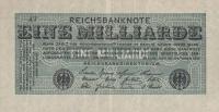 Gallery image for Germany p122: 1000000000 Mark from 1923