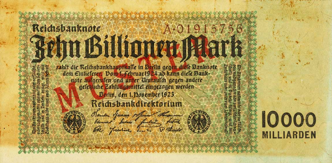 Front of Germany p131s: 10000000000000 Mark from 1923