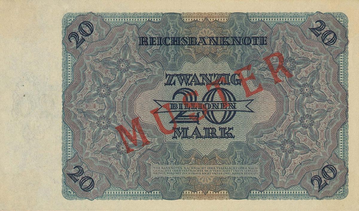 Back of Germany p138s: 20000000000000 Mark from 1924