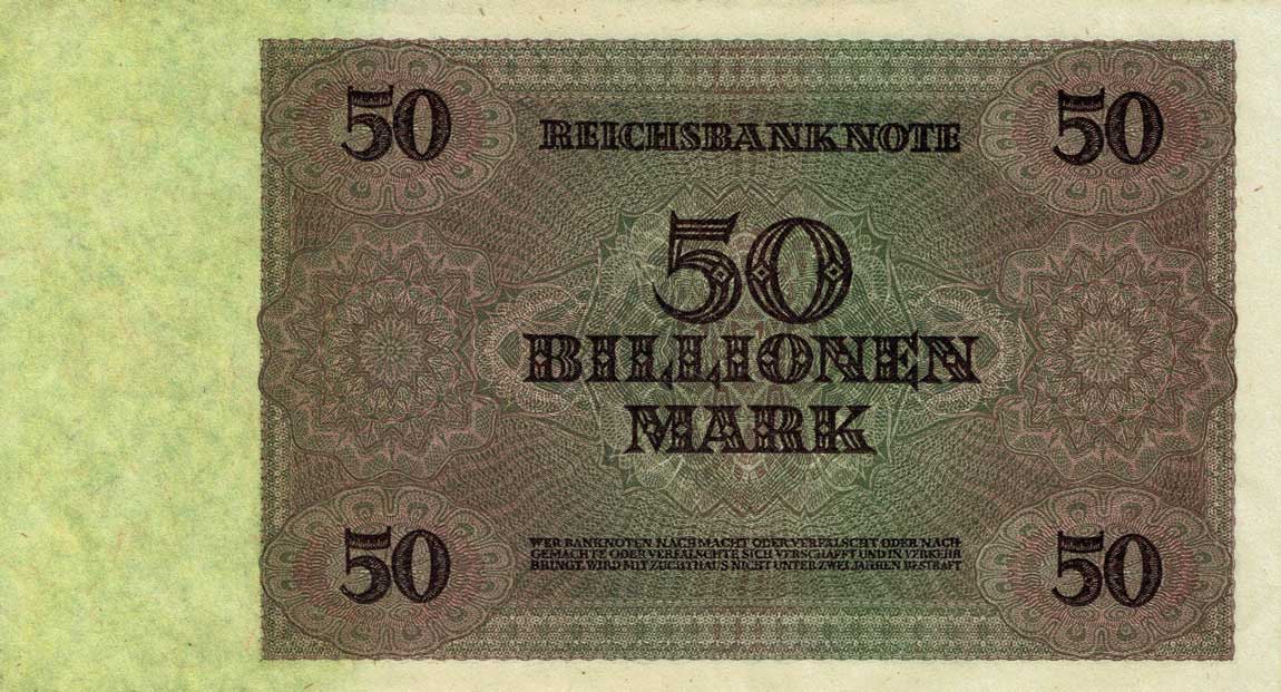 Back of Germany p139: 50000000000000 Mark from 1924