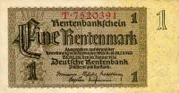 p173a from Germany: 1 Rentenmark from 1937
