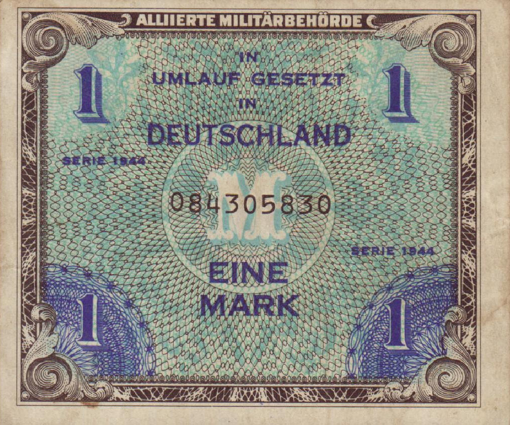 Front of Germany p192a: 1 Mark from 1944