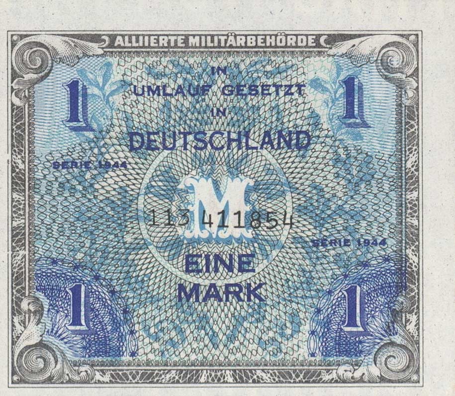 Front of Germany p192b: 1 Mark from 1944