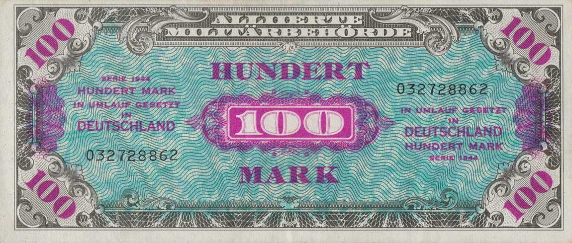 Front of Germany p197a: 100 Mark from 1944