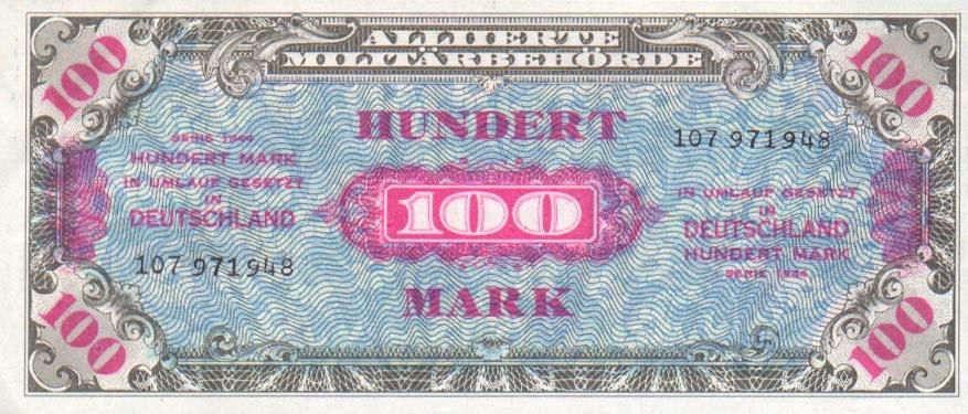 Front of Germany p197b: 100 Mark from 1944