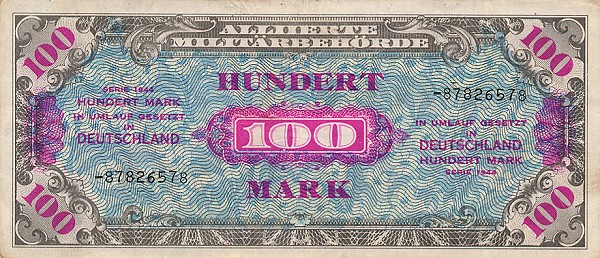 Front of Germany p197d: 100 Mark from 1944