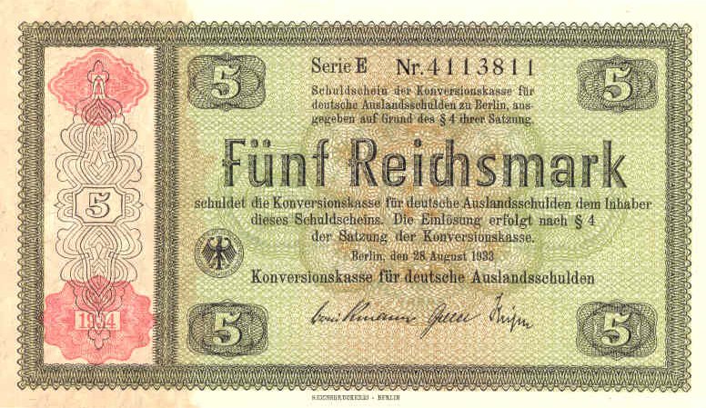 Front of Germany p199: 5 Reichsmark from 1933