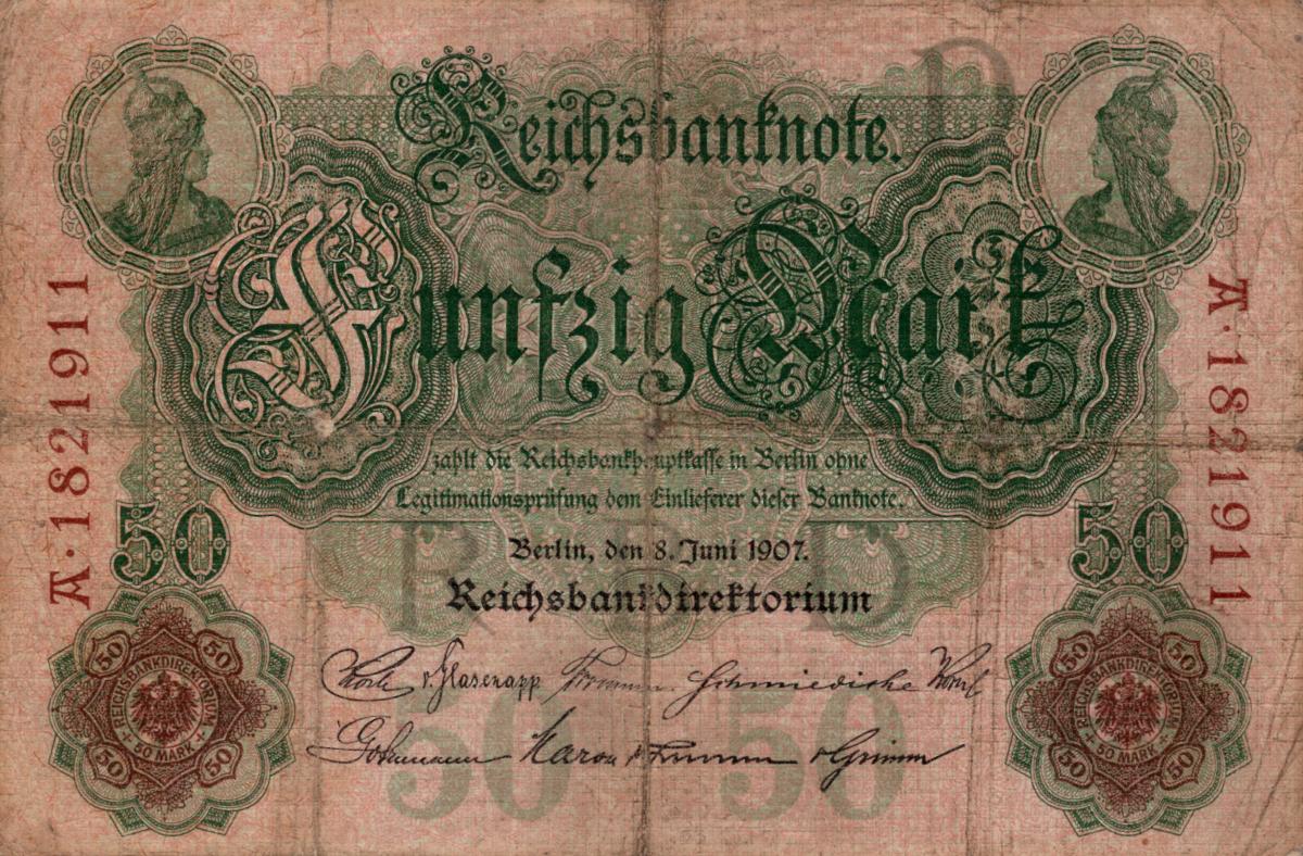 Front of Germany p29: 50 Mark from 1907