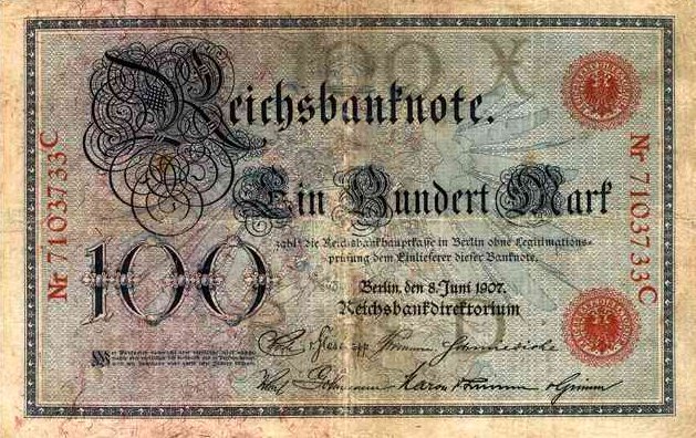 Front of Germany p30: 100 Mark from 1907