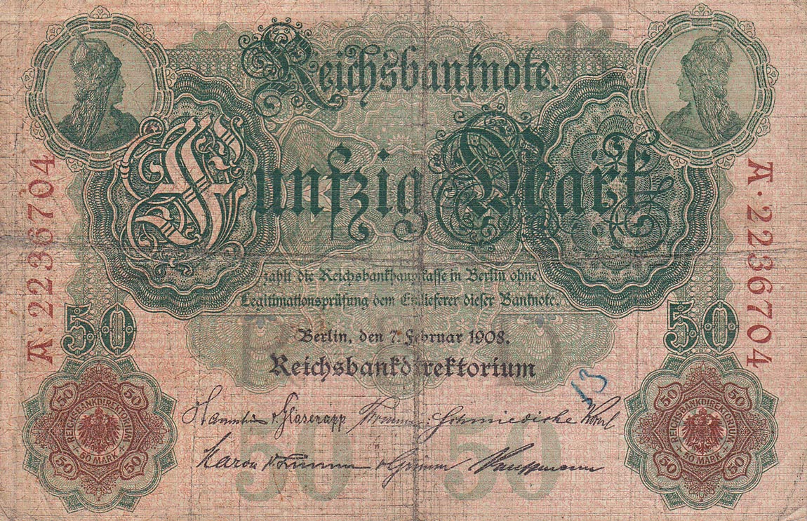 Front of Germany p32: 50 Mark from 1908