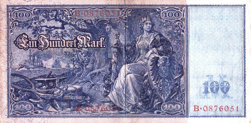 Back of Germany p35: 100 Mark from 1908