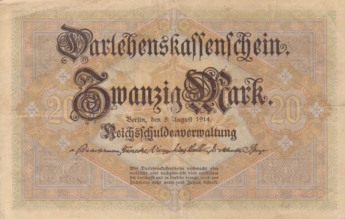 Front of Germany p48a: 20 Mark from 1914