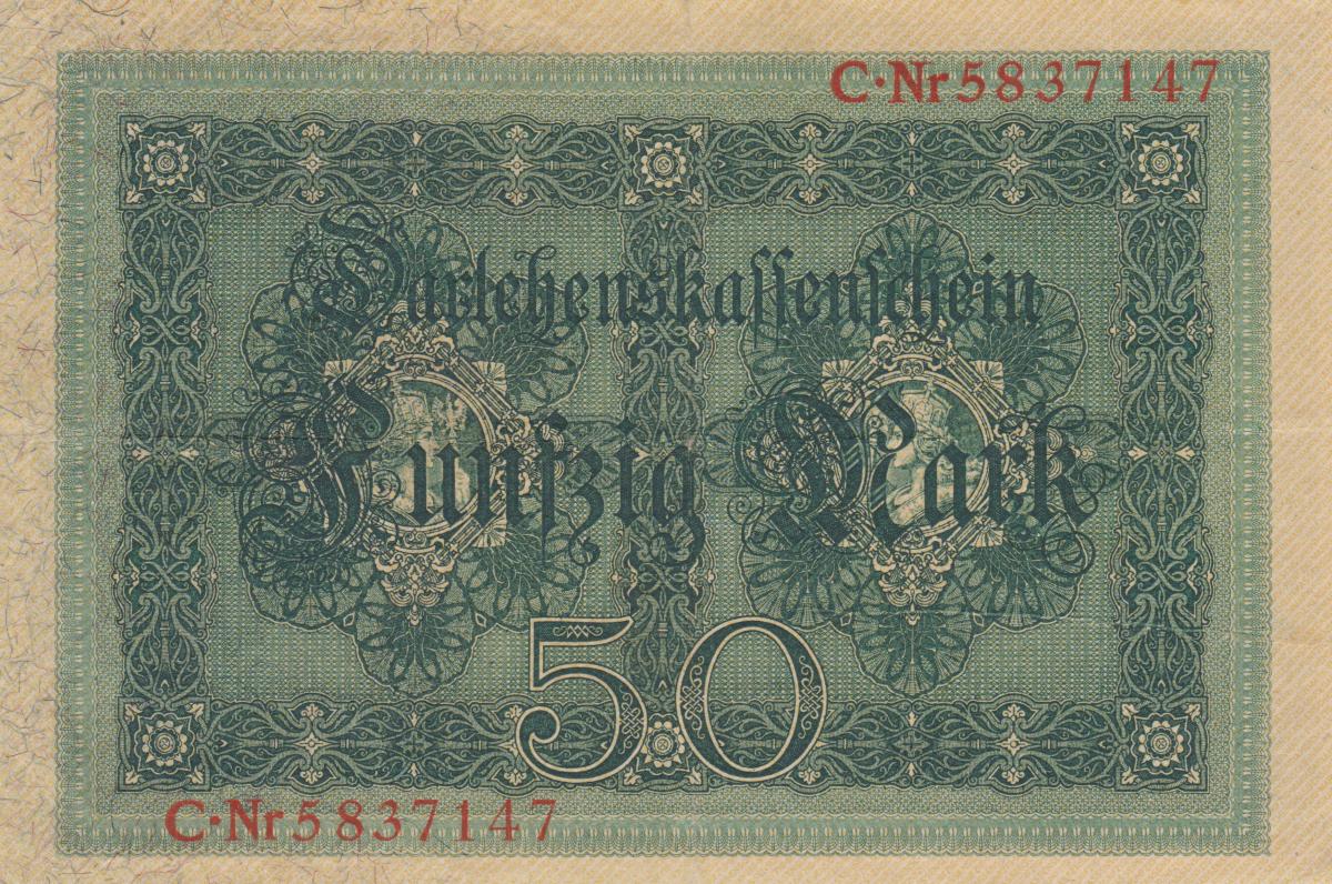 Back of Germany p49b: 50 Mark from 1914