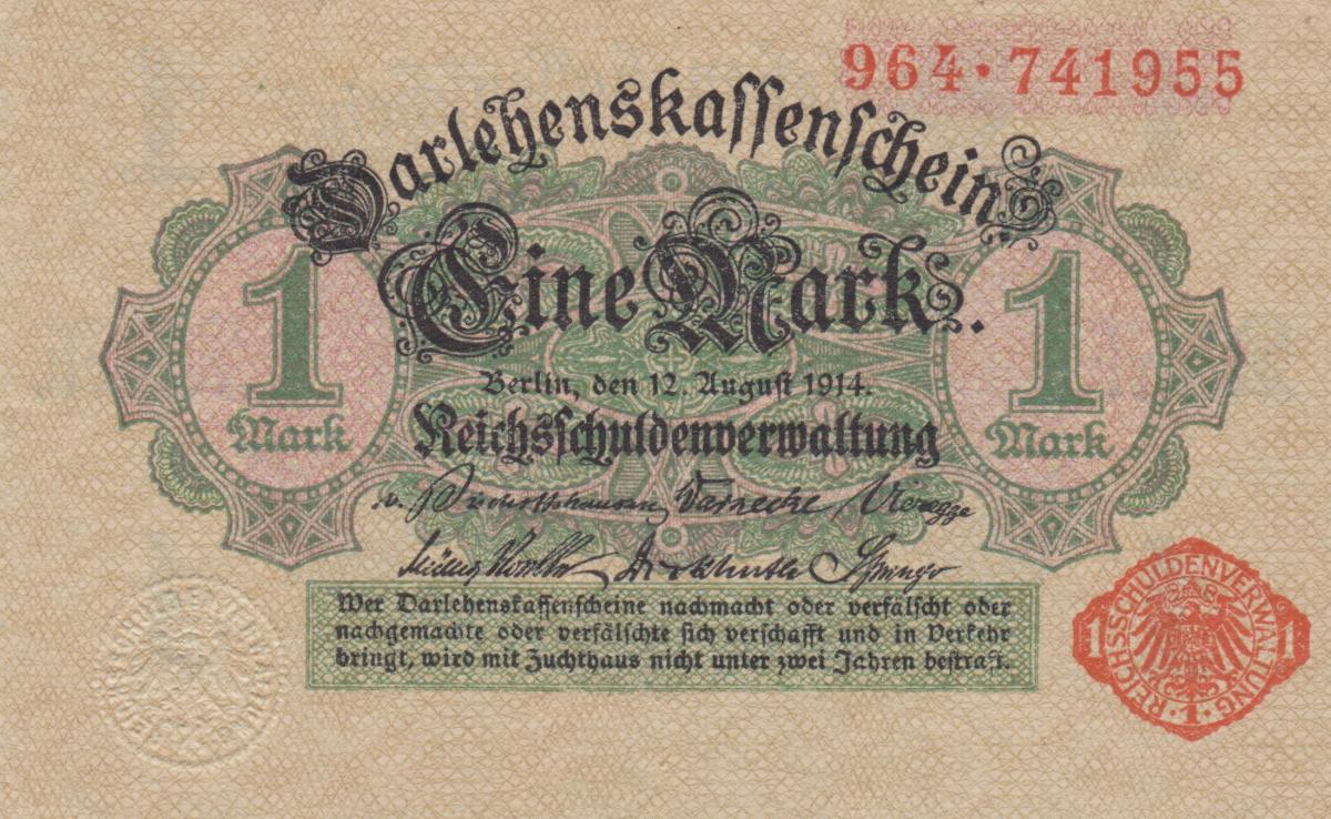 Front of Germany p51: 1 Mark from 1914