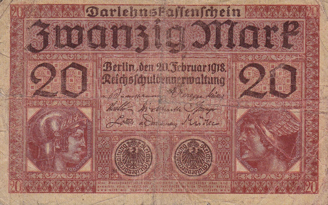 Front of Germany p57: 20 Mark from 1918