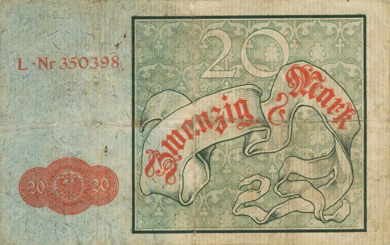 Back of Germany p5: 20 Mark from 1882