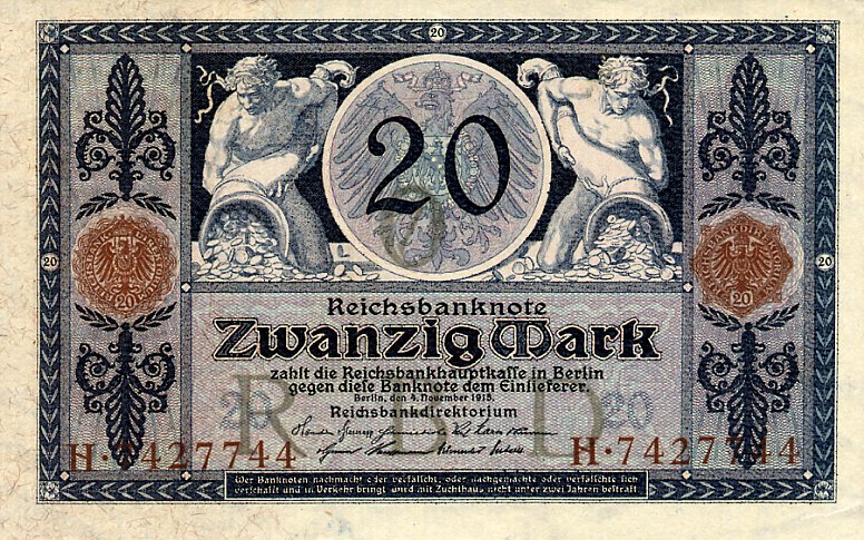 Front of Germany p63: 20 Mark from 1915