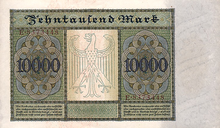 Back of Germany p70: 10000 Mark from 1922
