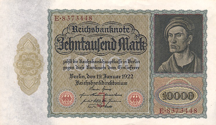 Front of Germany p70: 10000 Mark from 1922