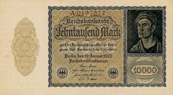 Front of Germany p72: 10000 Mark from 1922