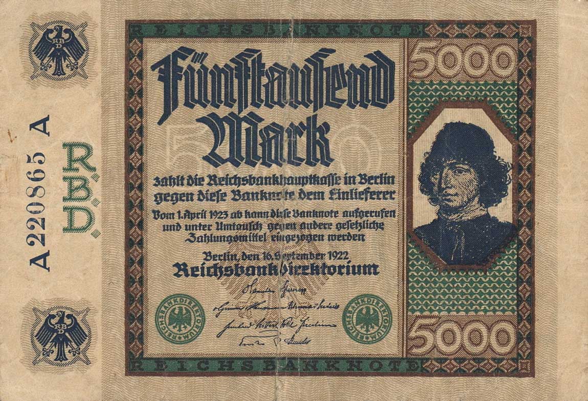 Front of Germany p77: 5000 Mark from 1922