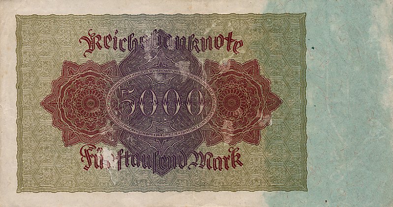 Back of Germany p78: 5000 Mark from 1922