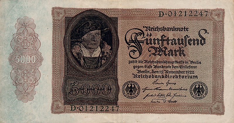 Front of Germany p78: 5000 Mark from 1922